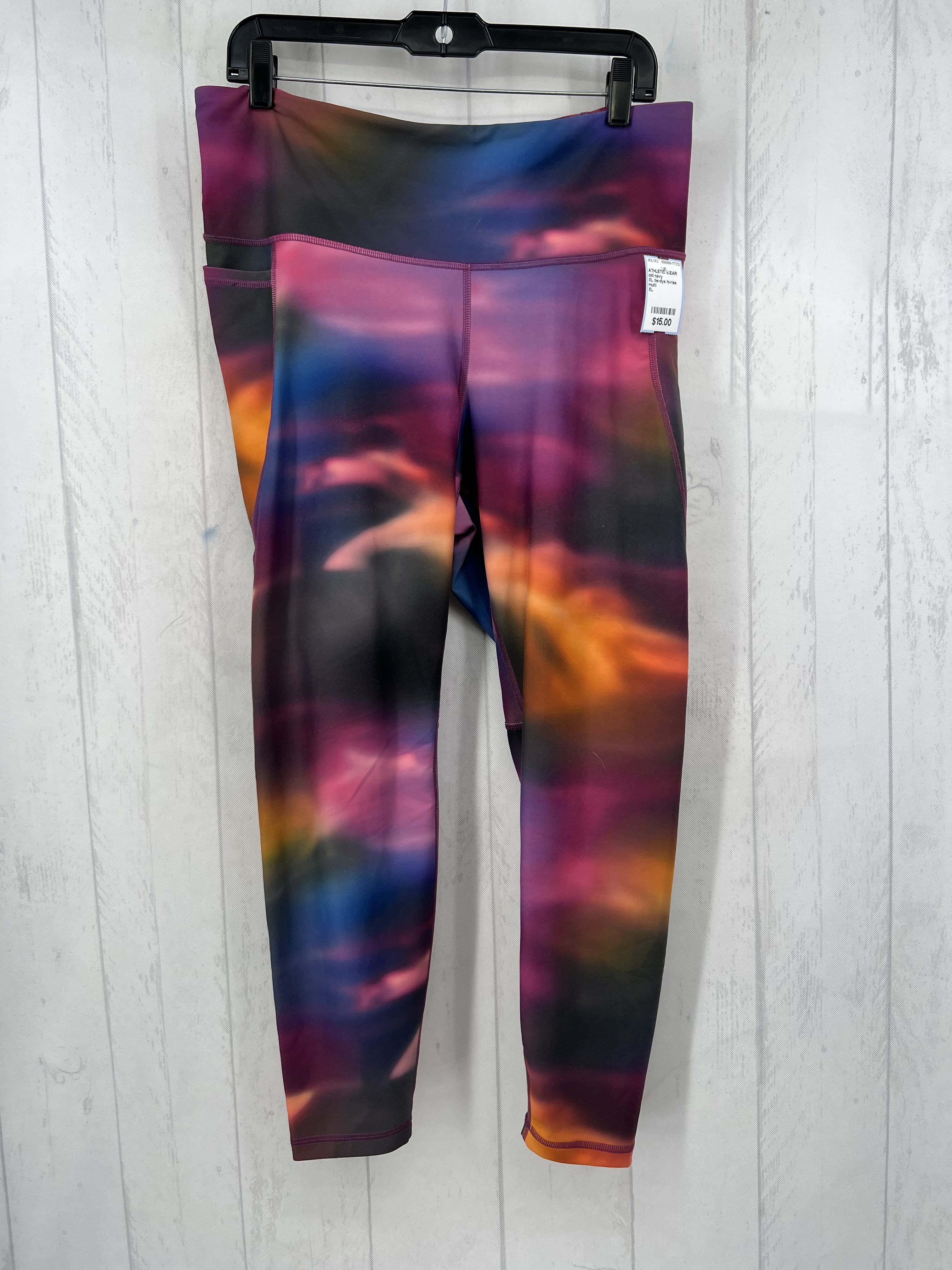 XL tie-dye hi-rise leggings