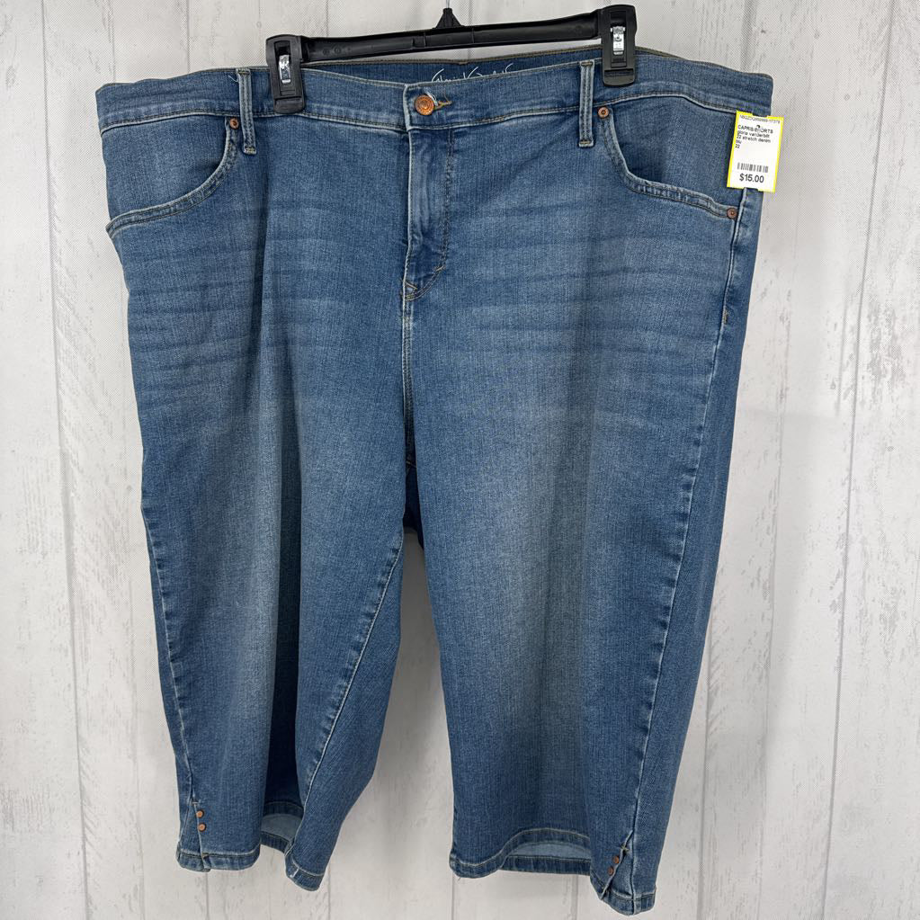 22 stretch denim capris
