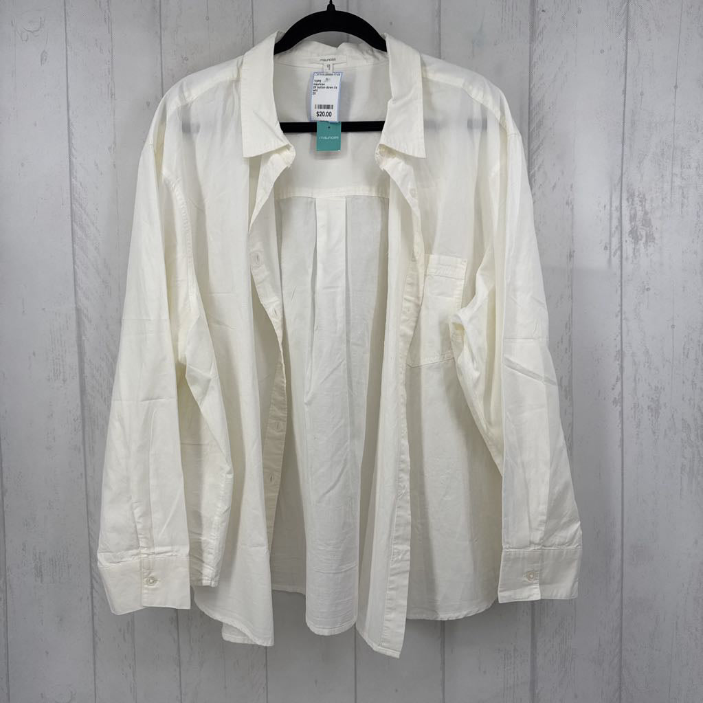 2X button down l/s top