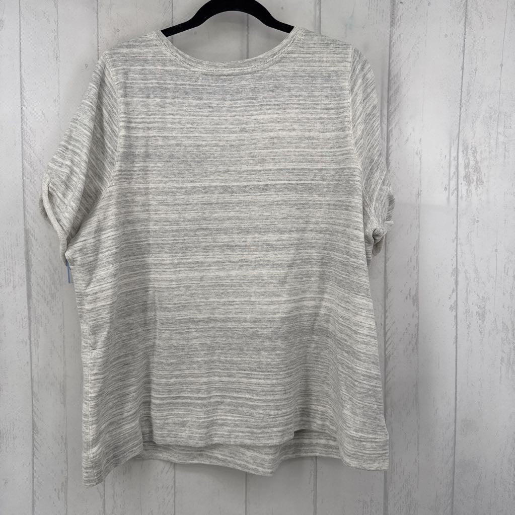 18/20 embelished marled s/s top
