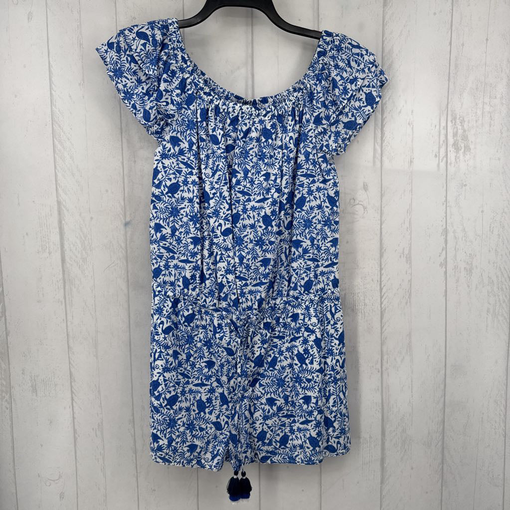 S printed s/s romper