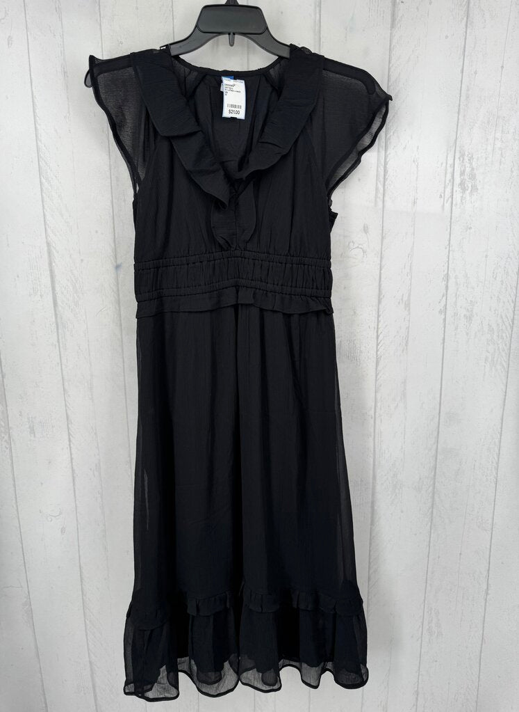 M ruffled v-neck cap slv dress