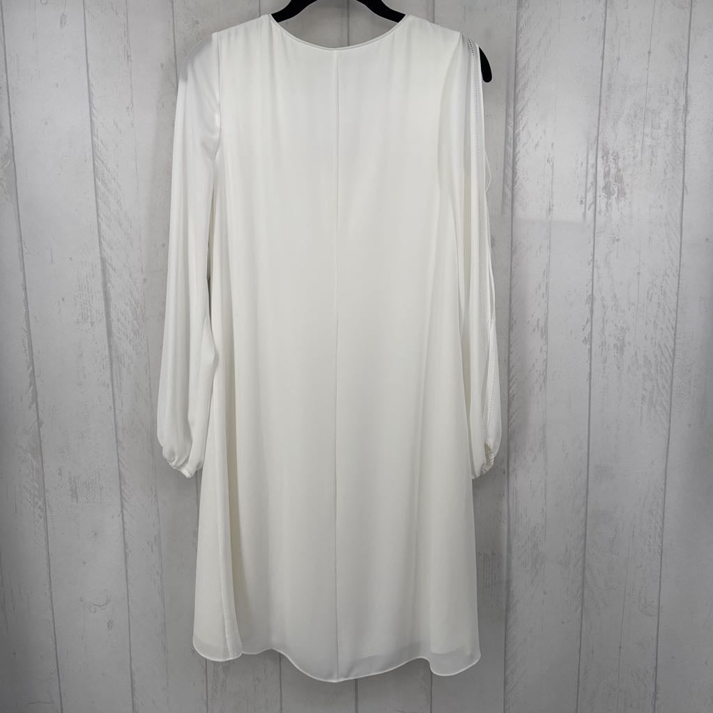 00 v-neck flowy l/s dress