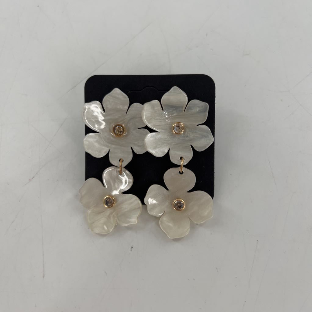 enamel flower earrings