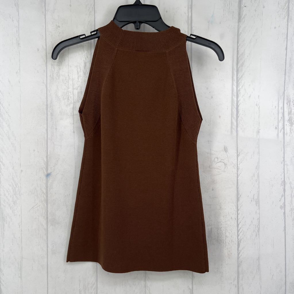 S mock neck knit tank