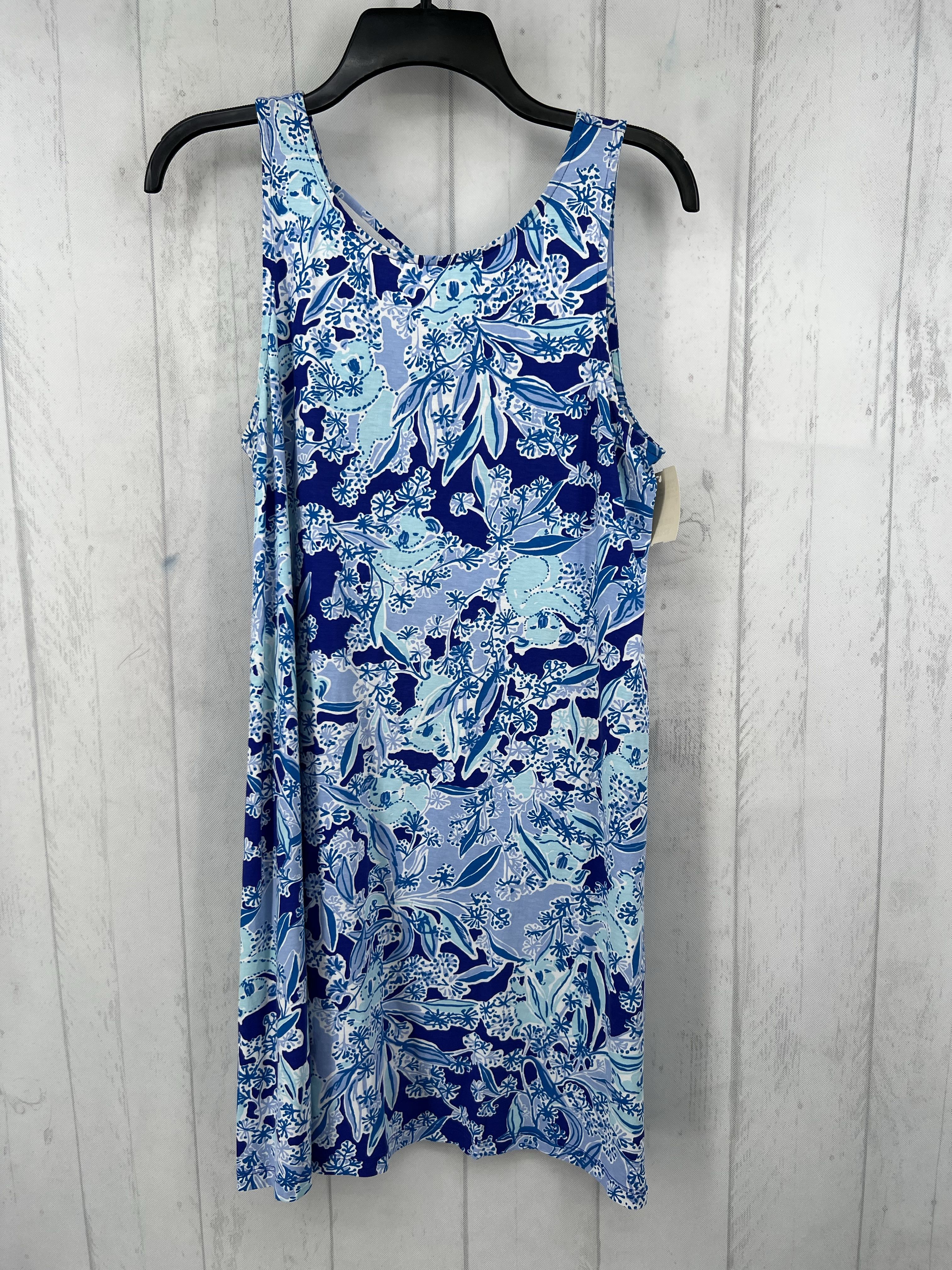 S print criss-cross back slvls dress