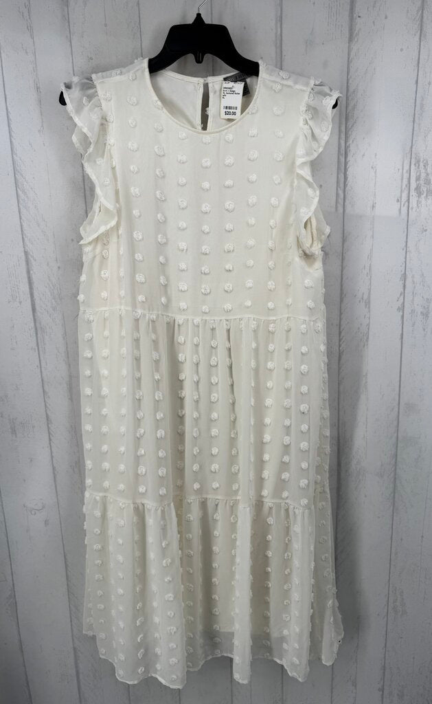 XL textured flutter slv maxi dress