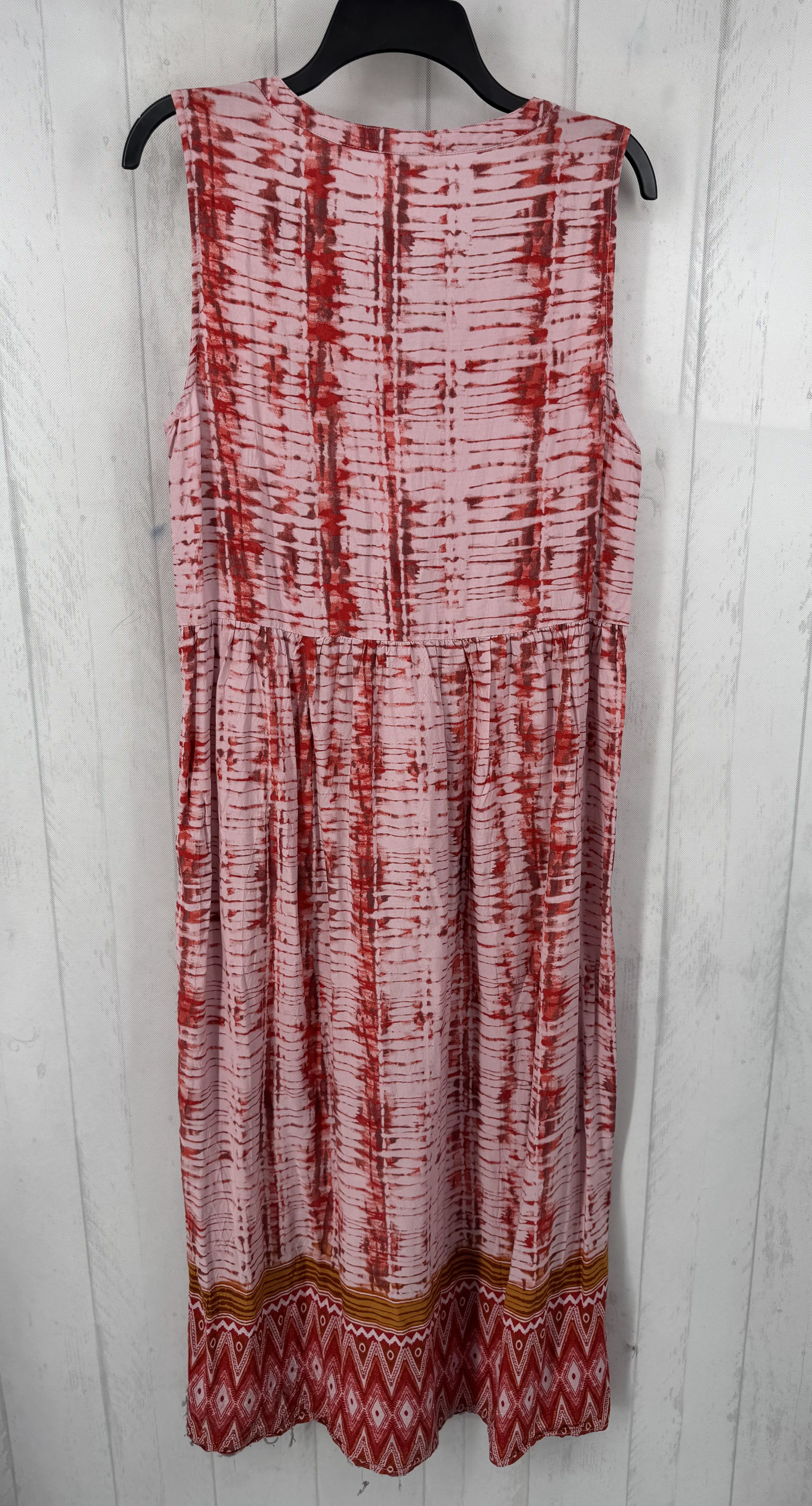 L tie-dye tassel tie slvls dress
