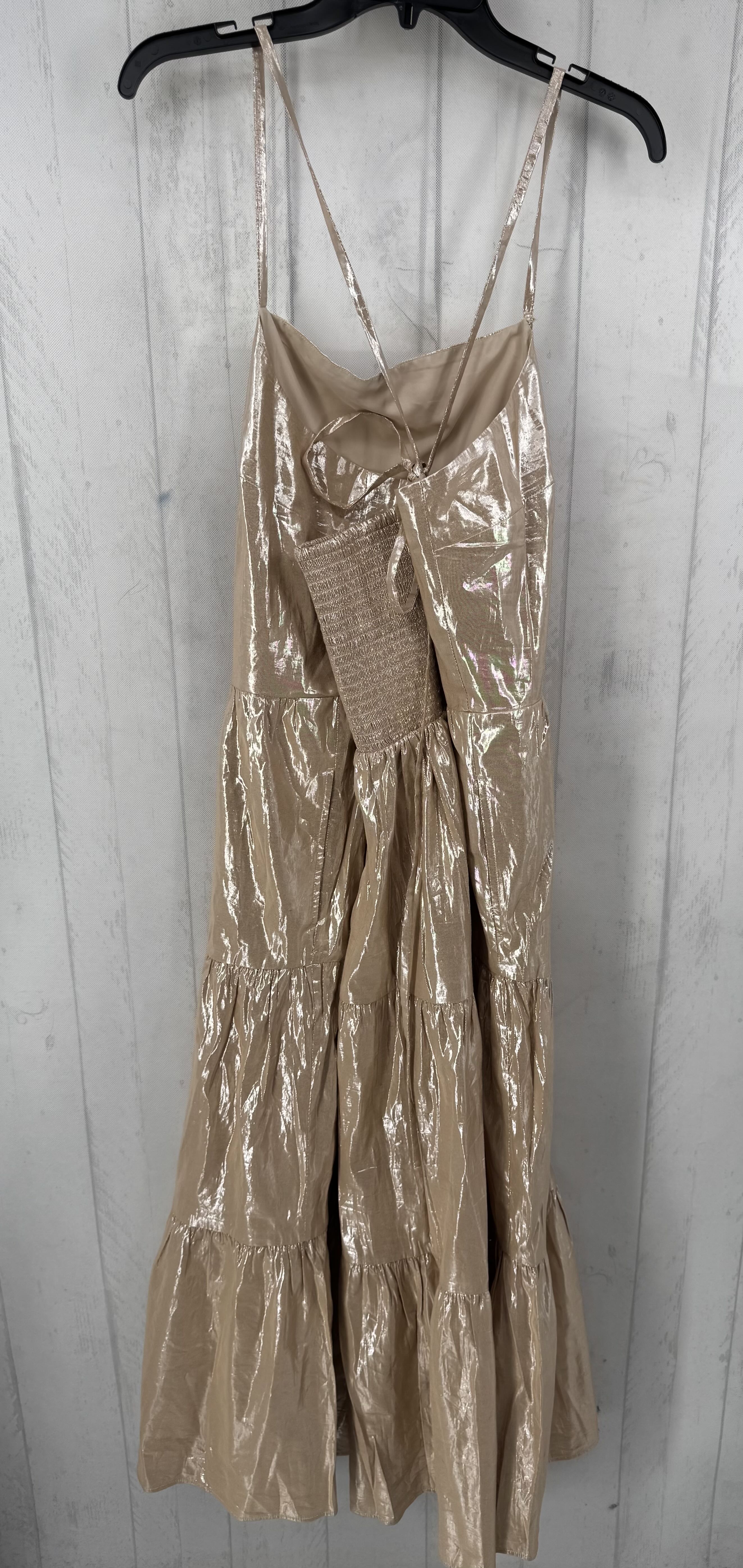 XL metallic tiered slvls dress