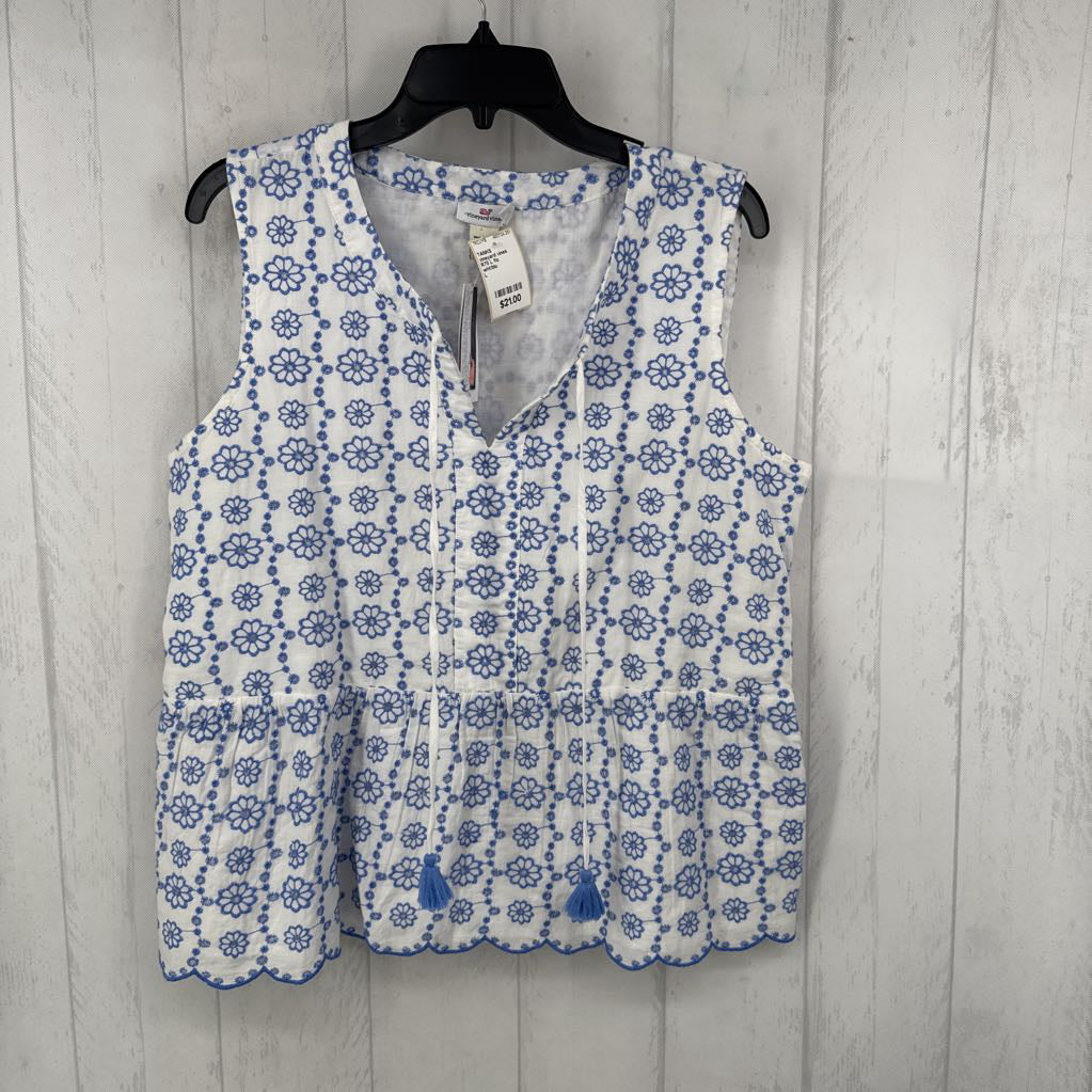 R70 L flo embroidered peplum tank