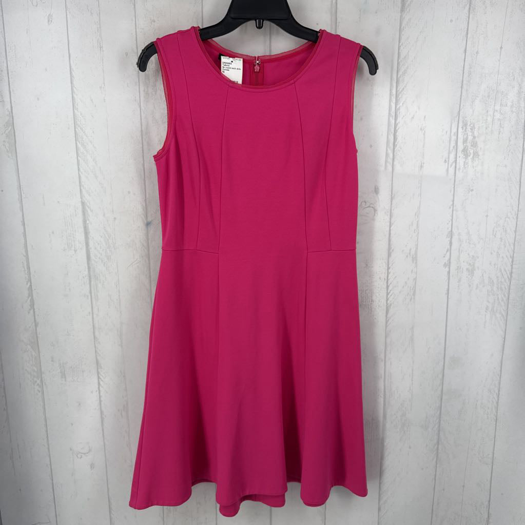 6p round neck slvls flare dress