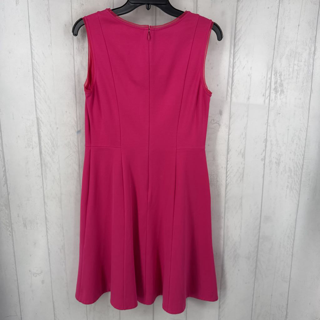 6p round neck slvls flare dress
