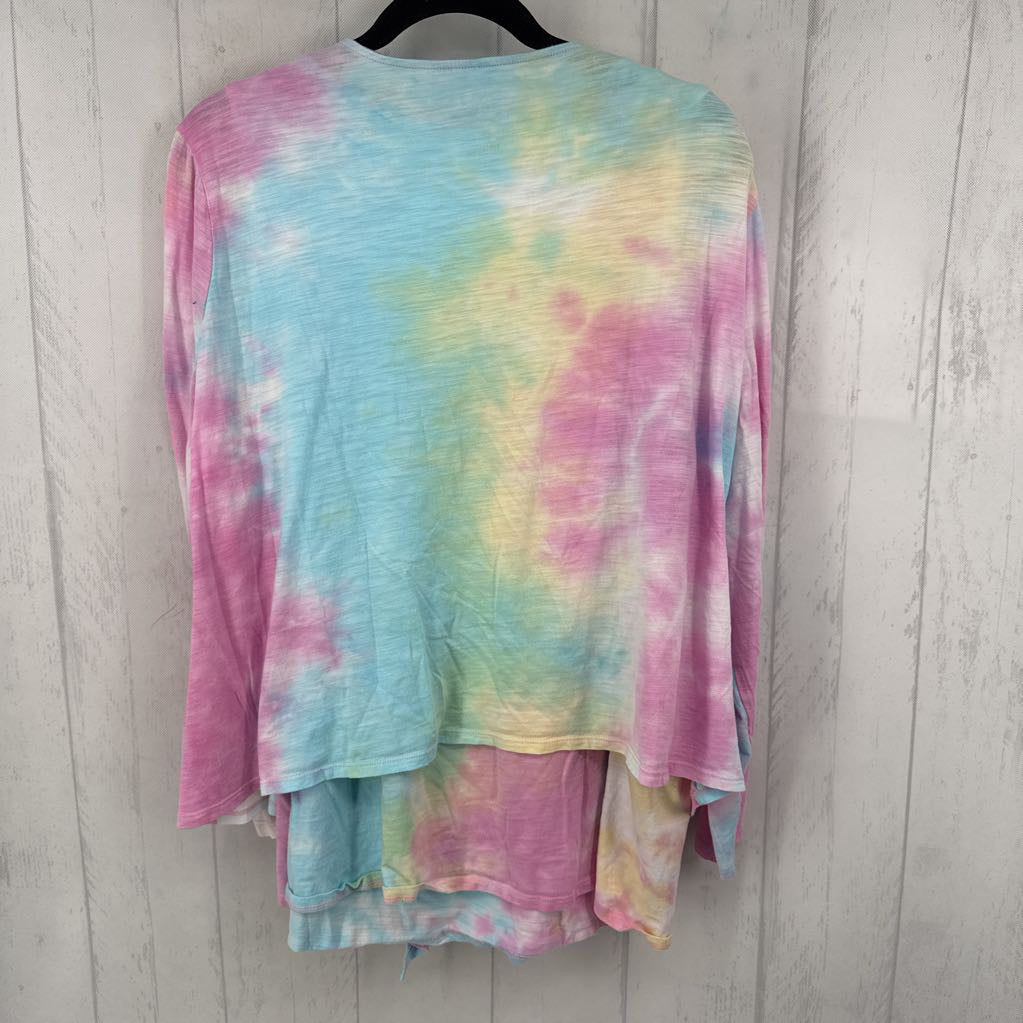 2X 2pc tie-dye cardi & cami set