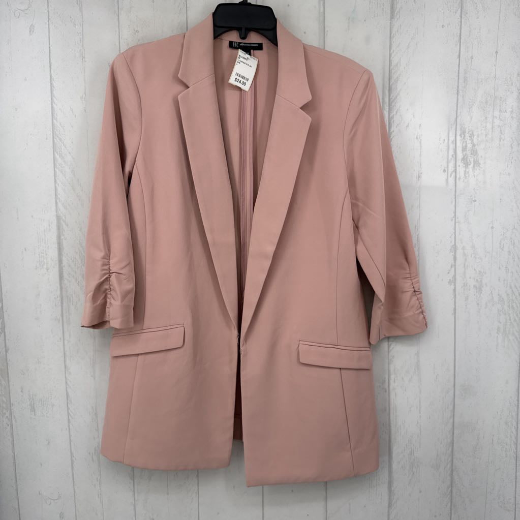 L ruched 3/4 slv blazer