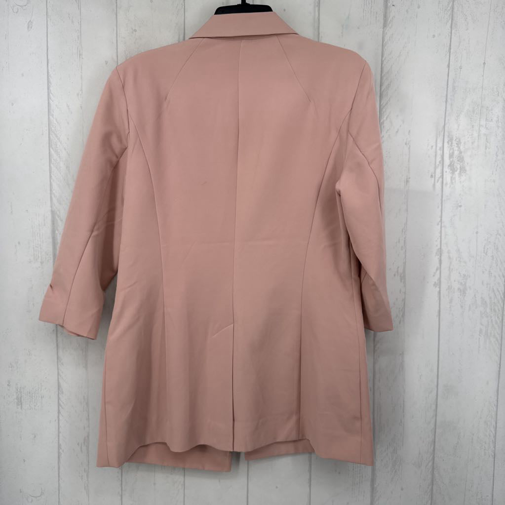 L ruched 3/4 slv blazer