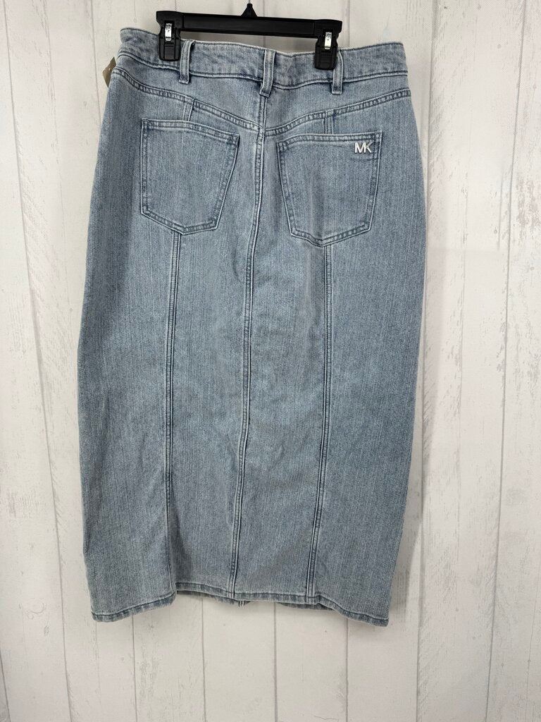 12 button down jean skirt