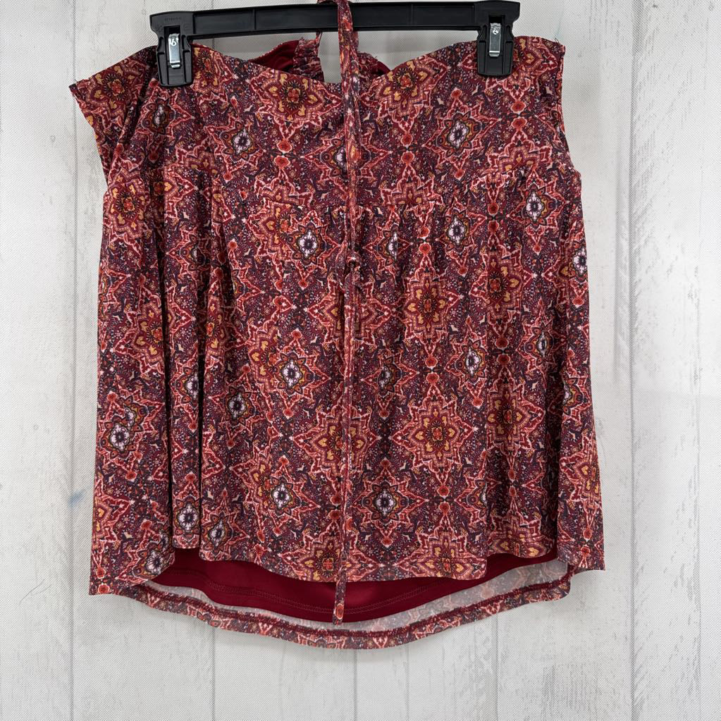 R27 XXL medallion print halter top