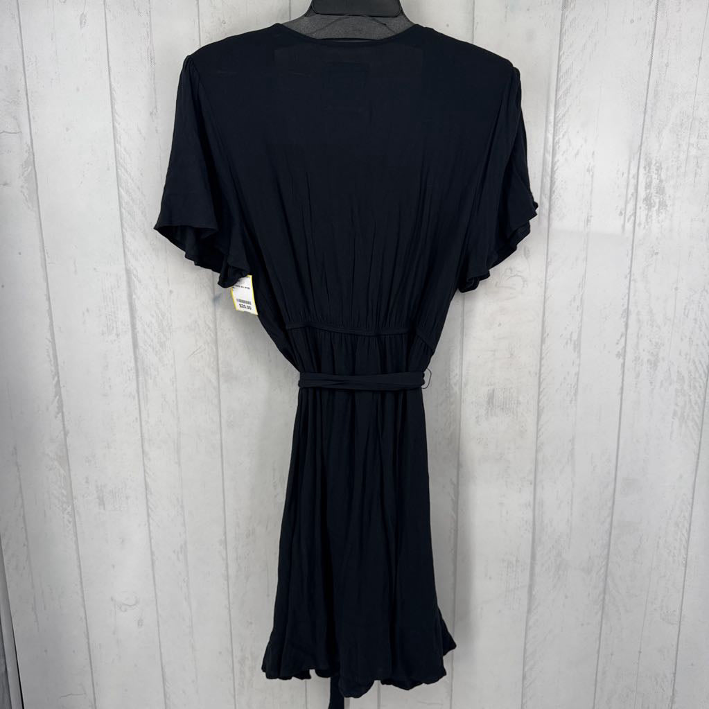 L v-neck s/s wrap dress