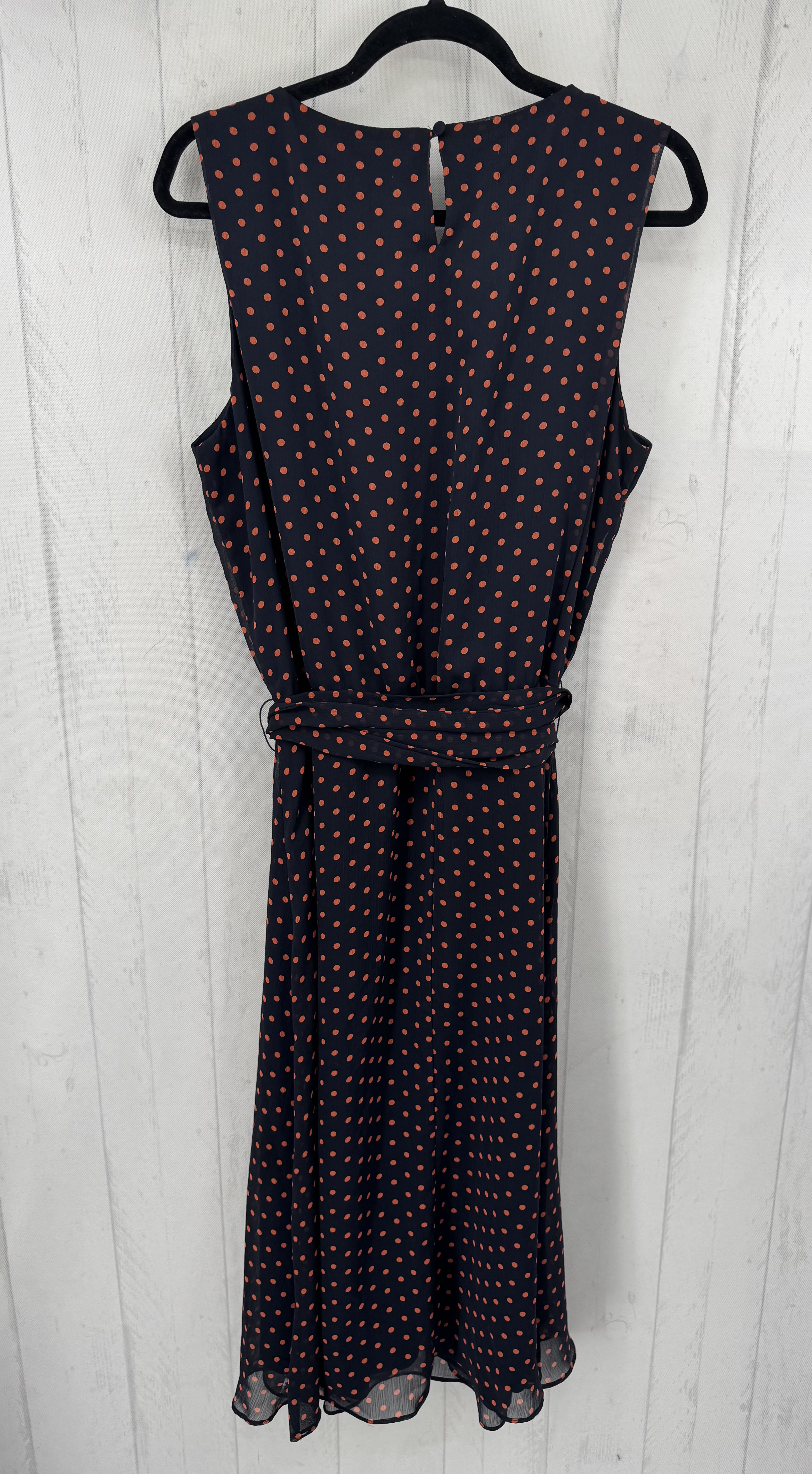 18 polka dot belted slvls dress