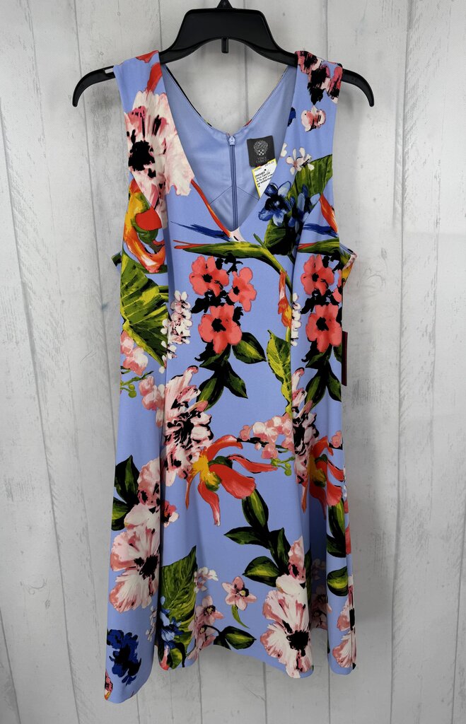 14 flo print v-neck slvls dress