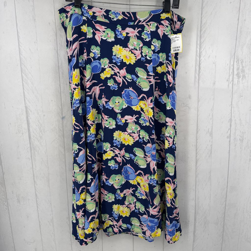 14 flo print skirt