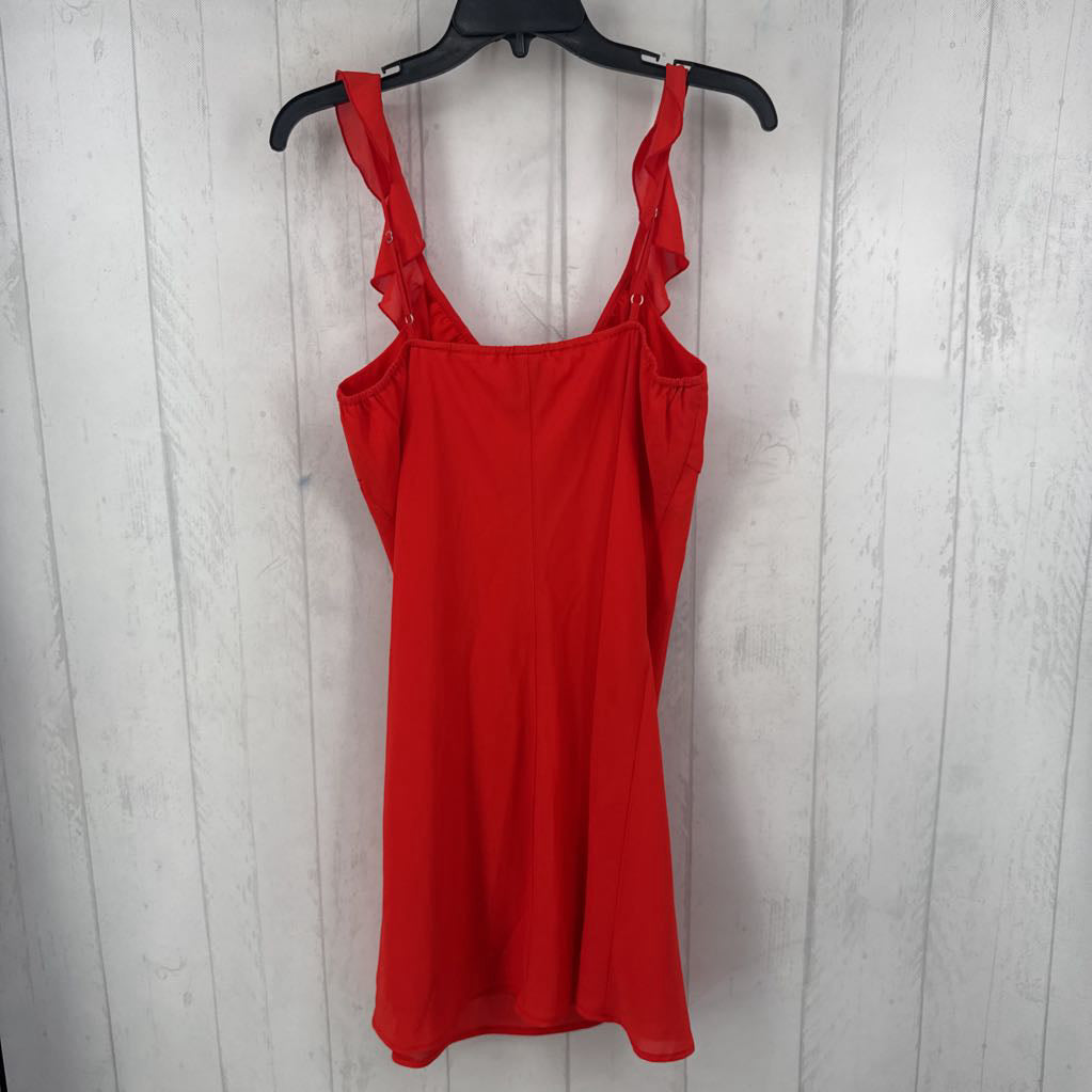 Sp ruffled bow front slvls dress