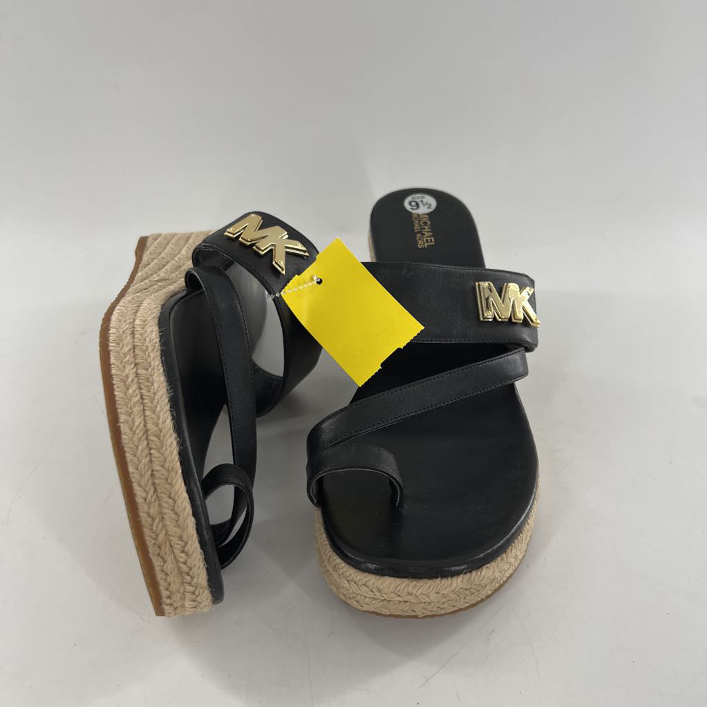 9.5 leather espadrille wedge sandal