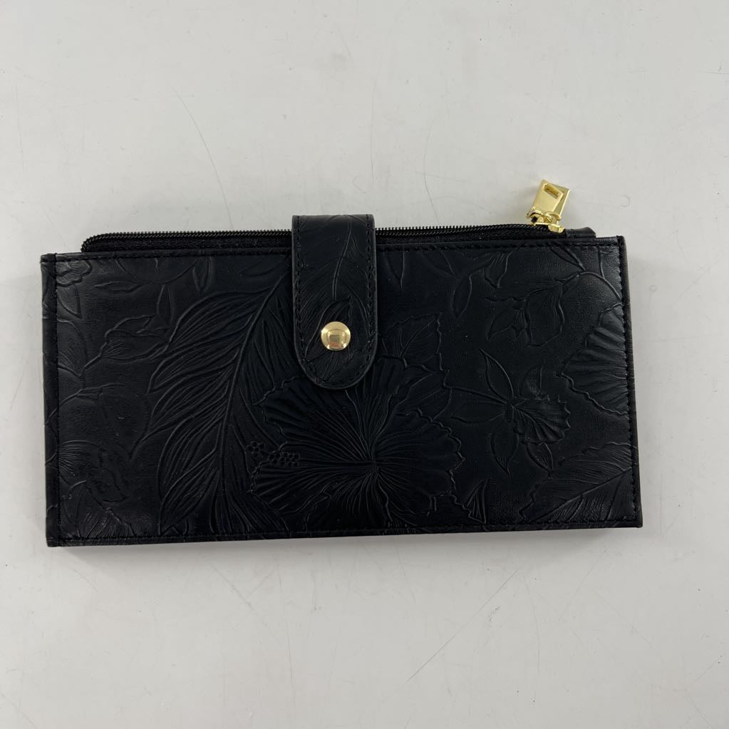 flo embossed bi-fold wallet