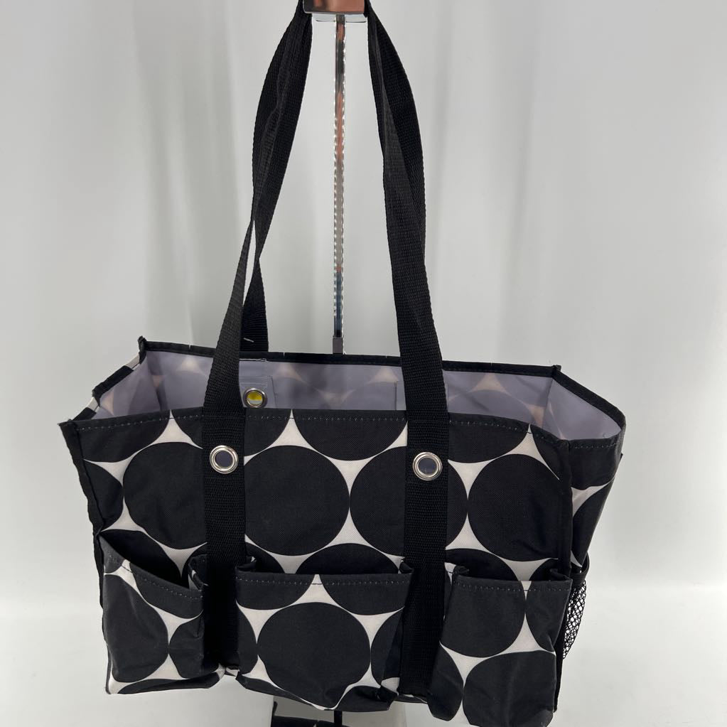 thirty-one nylon polka dot utility tote