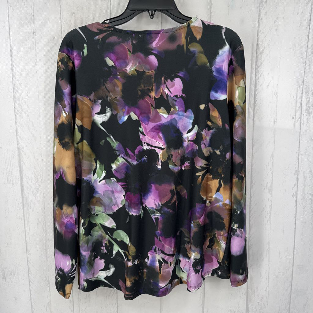 L flo print crossover l/s top
