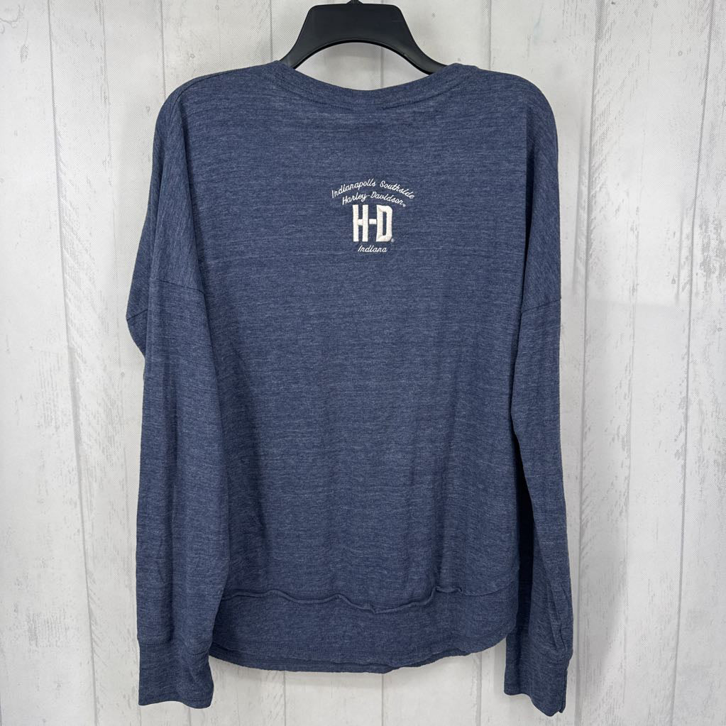 L embroidered l/s tee