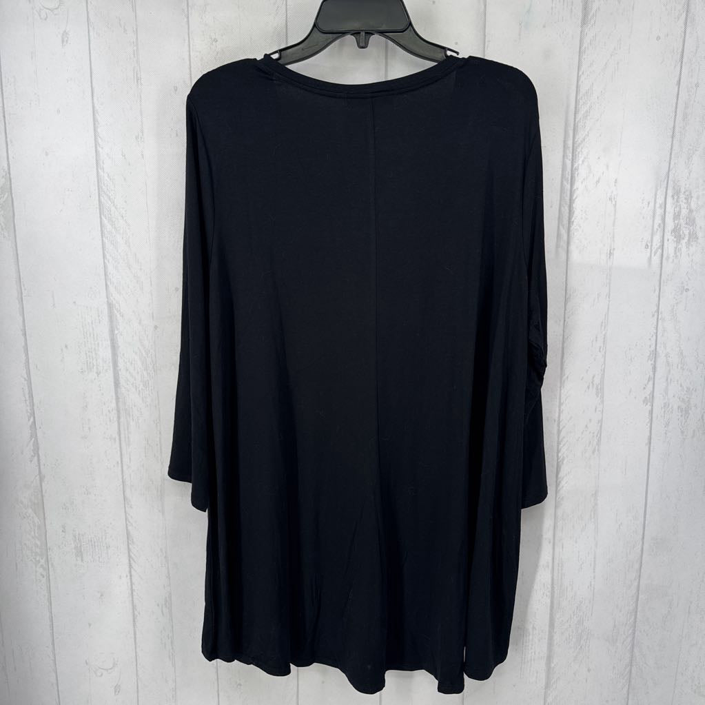 1X round neck 3/4 slv tunic