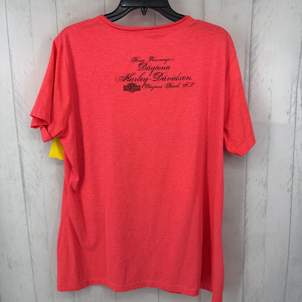 XL v-neck embelished graphic s/s tee-HD