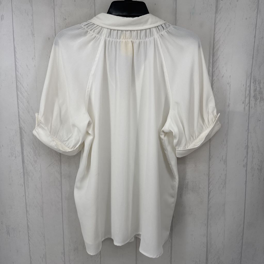 L 1/2 button down s/s top
