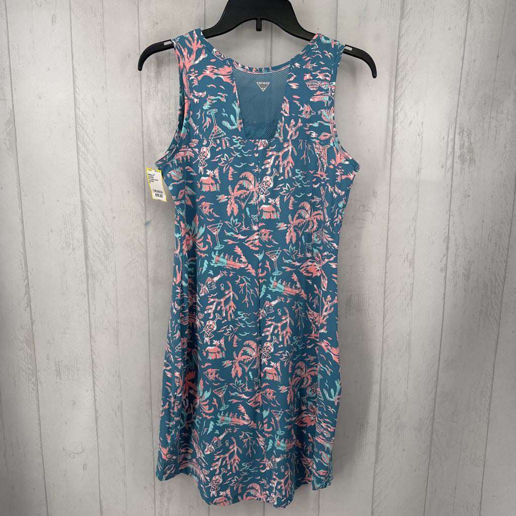 M tropical print slvls dress