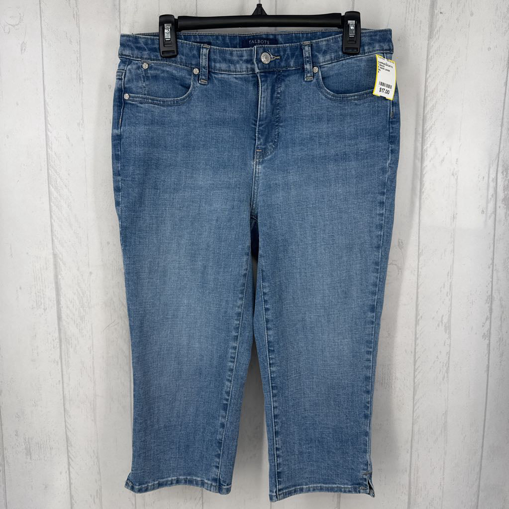 8 denim pedal pushers