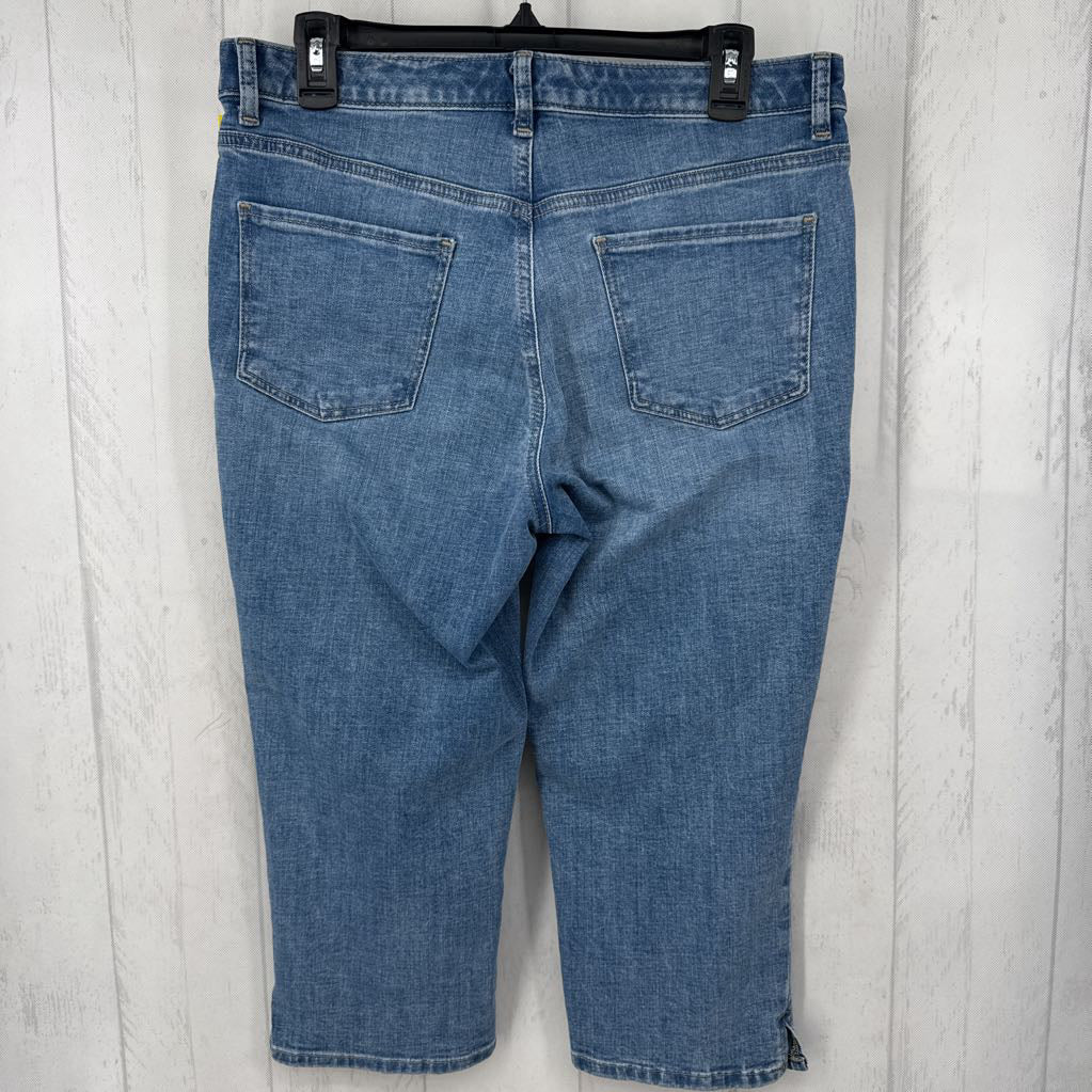 8 denim pedal pushers