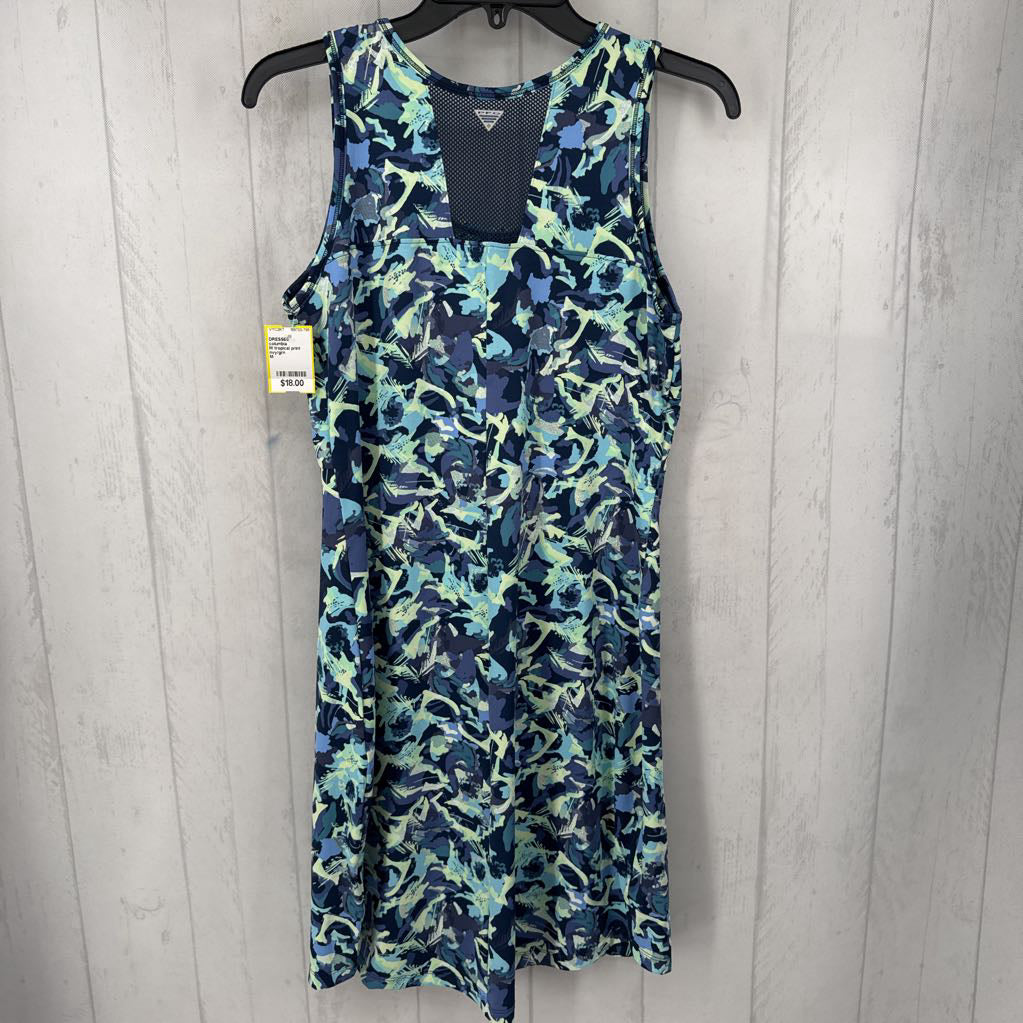 M tropical print slvls dress