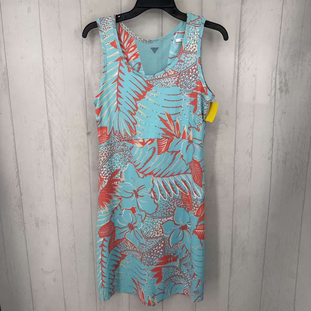 M tropical print slvls dress