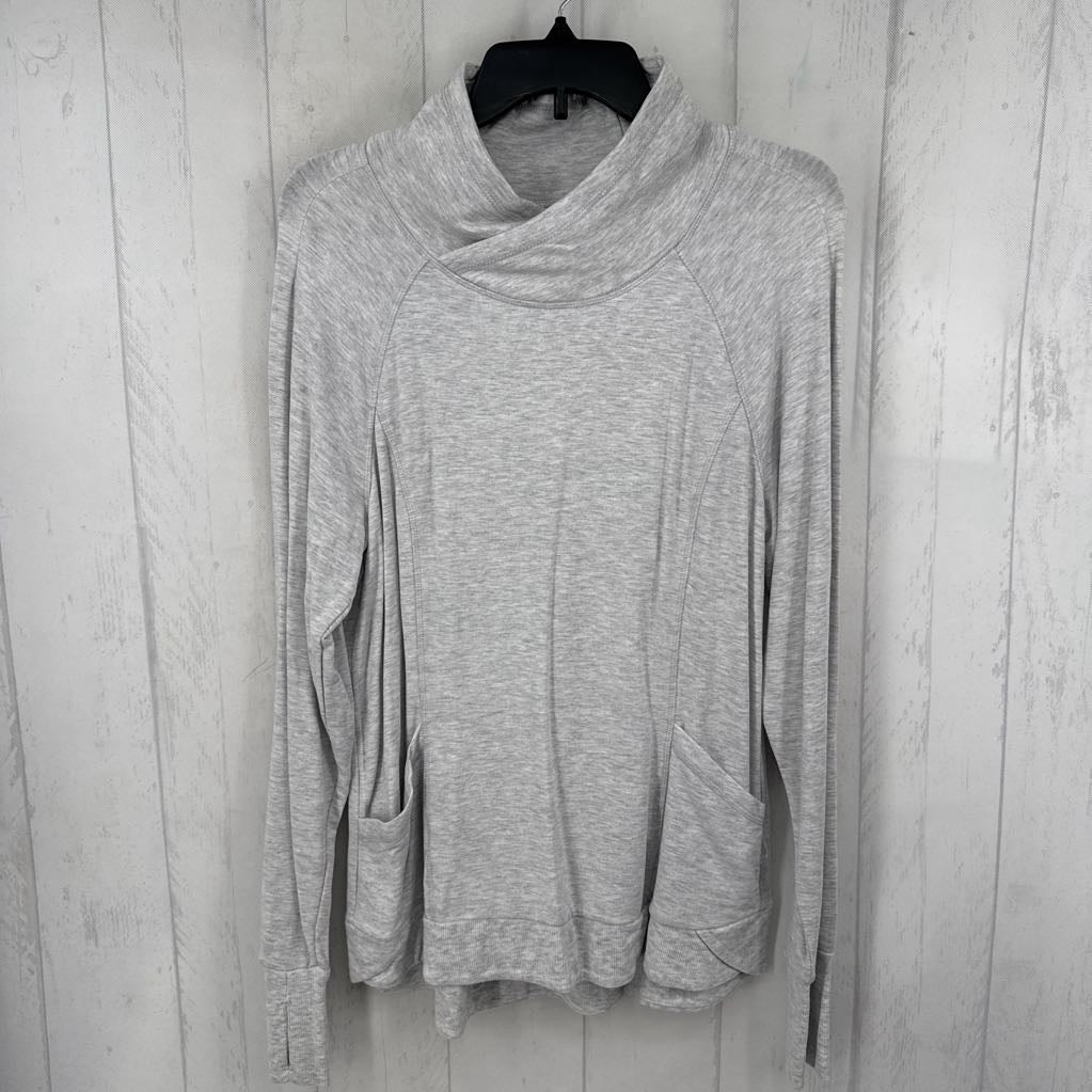 L marled l/s pullover