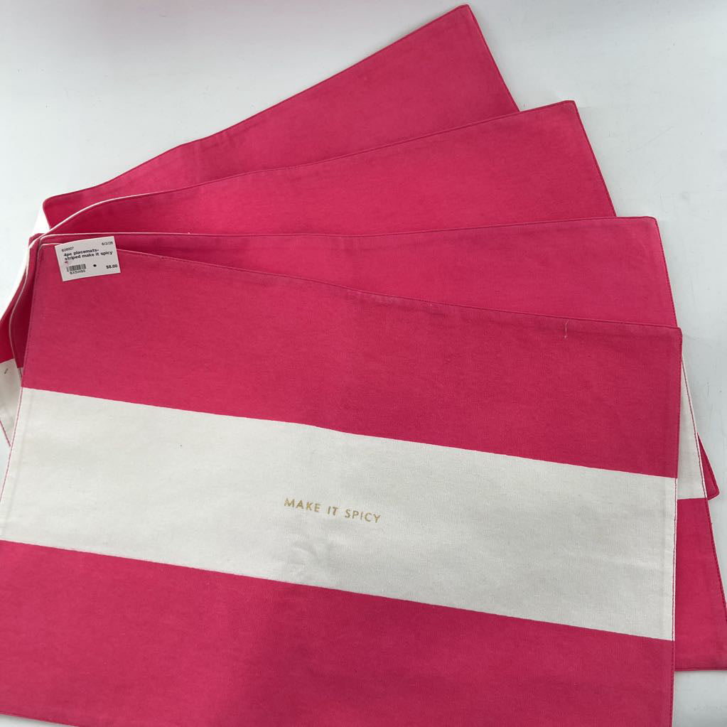 4pc placemats-striped make it spicy