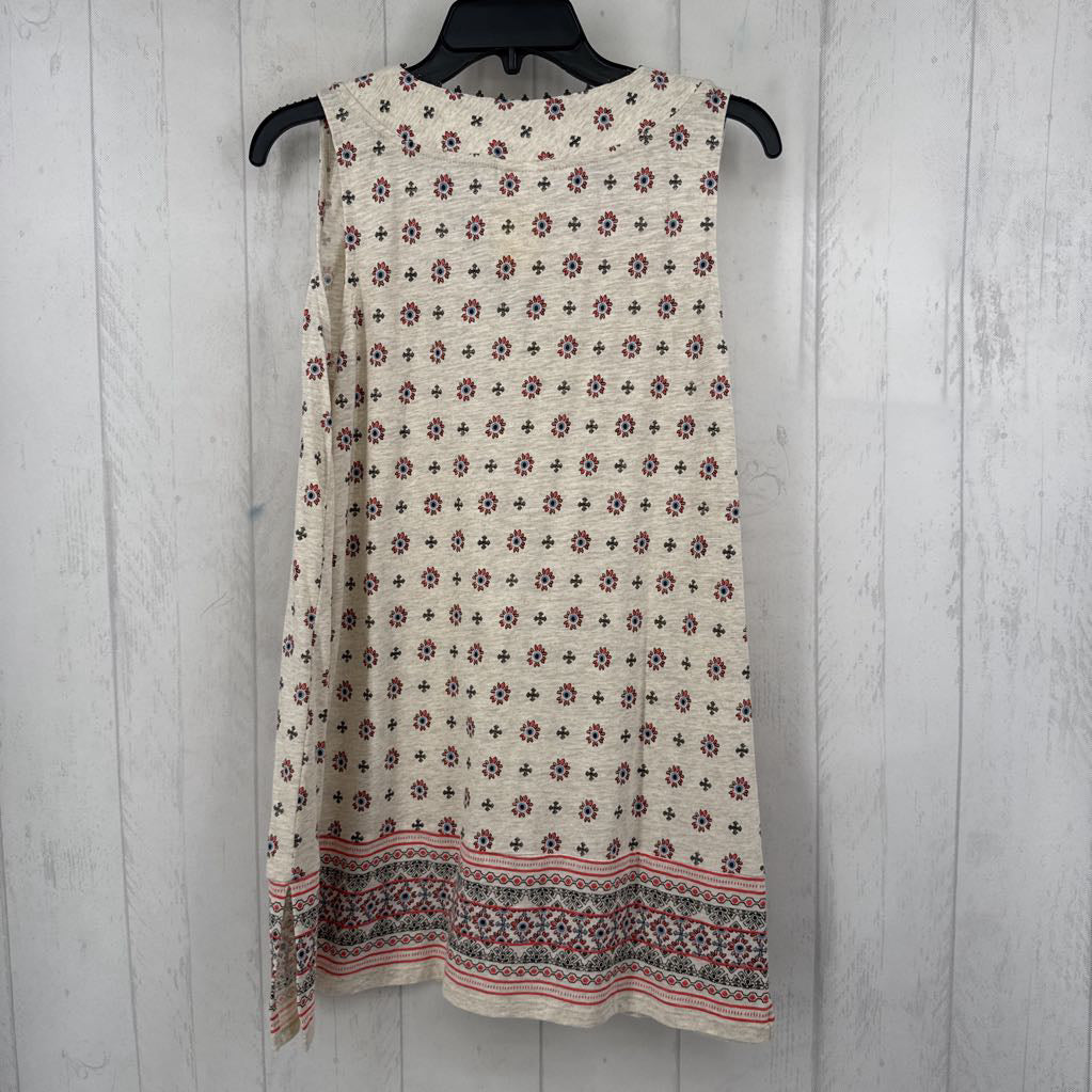 M printed embelished v-neck tank