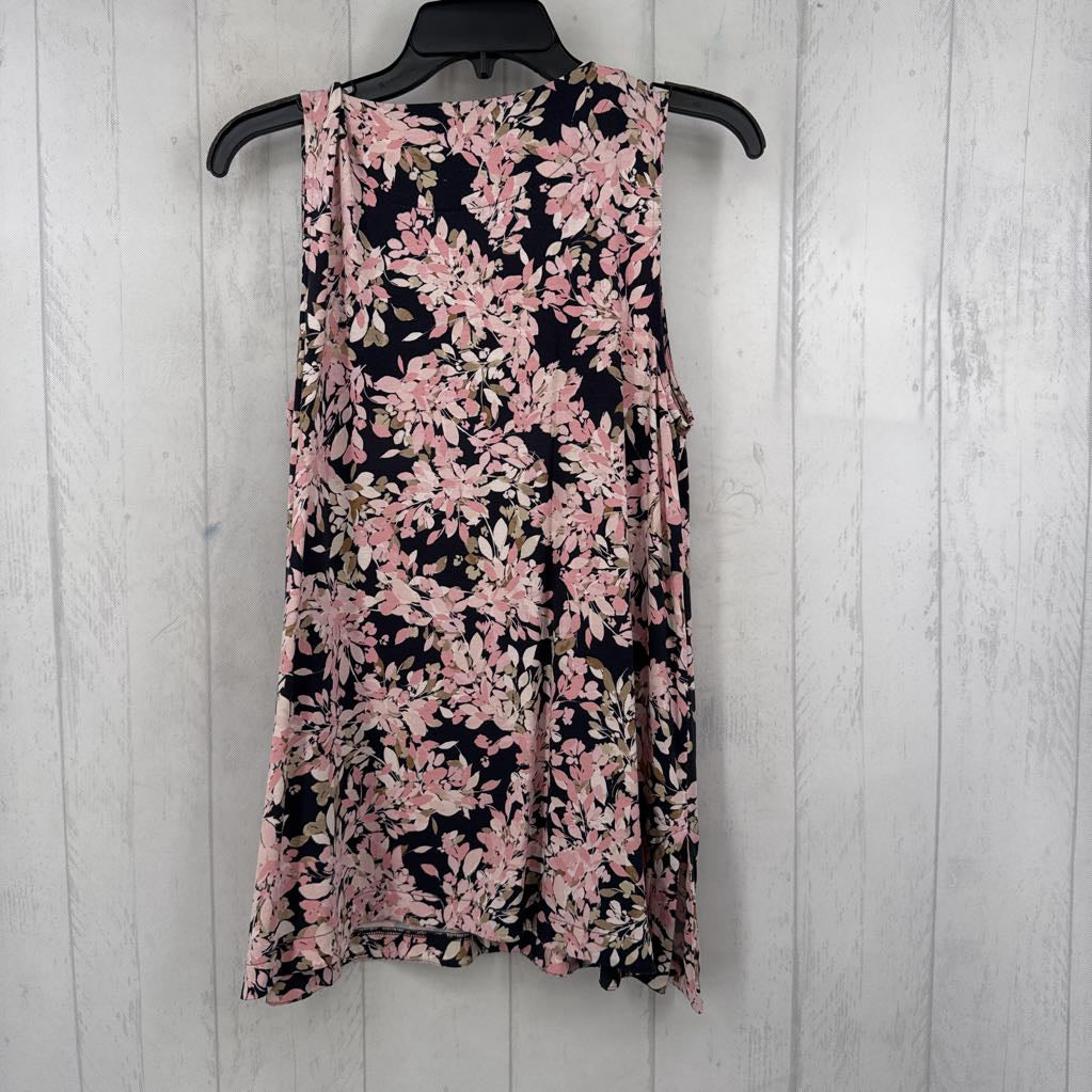 M flo print round neck tank