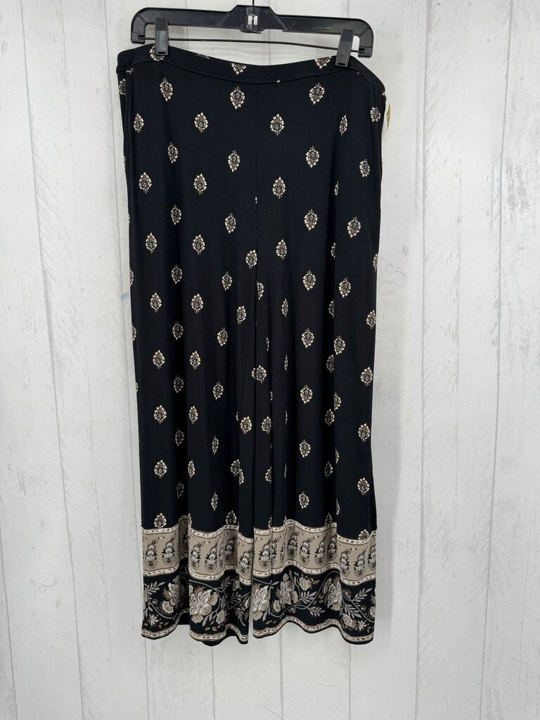 M pull-on printed wide leg pants