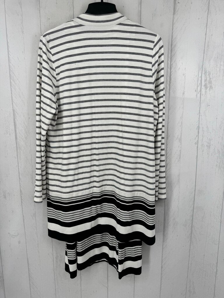 M 2pc striped dress & cardi