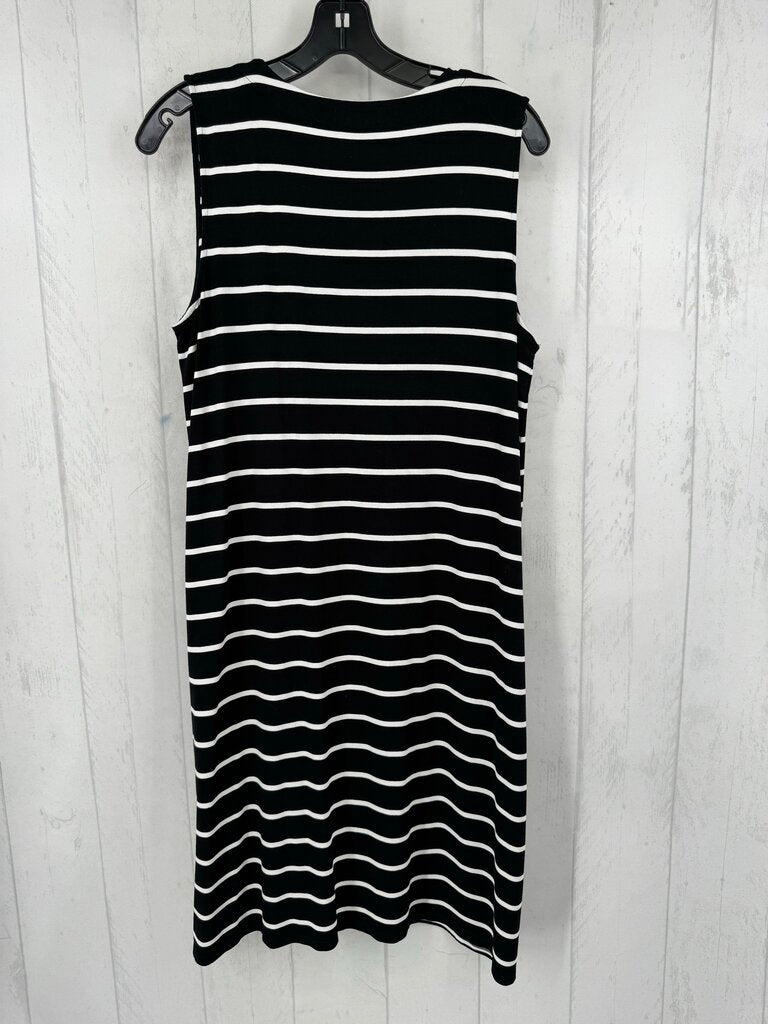 M striped slvls dress