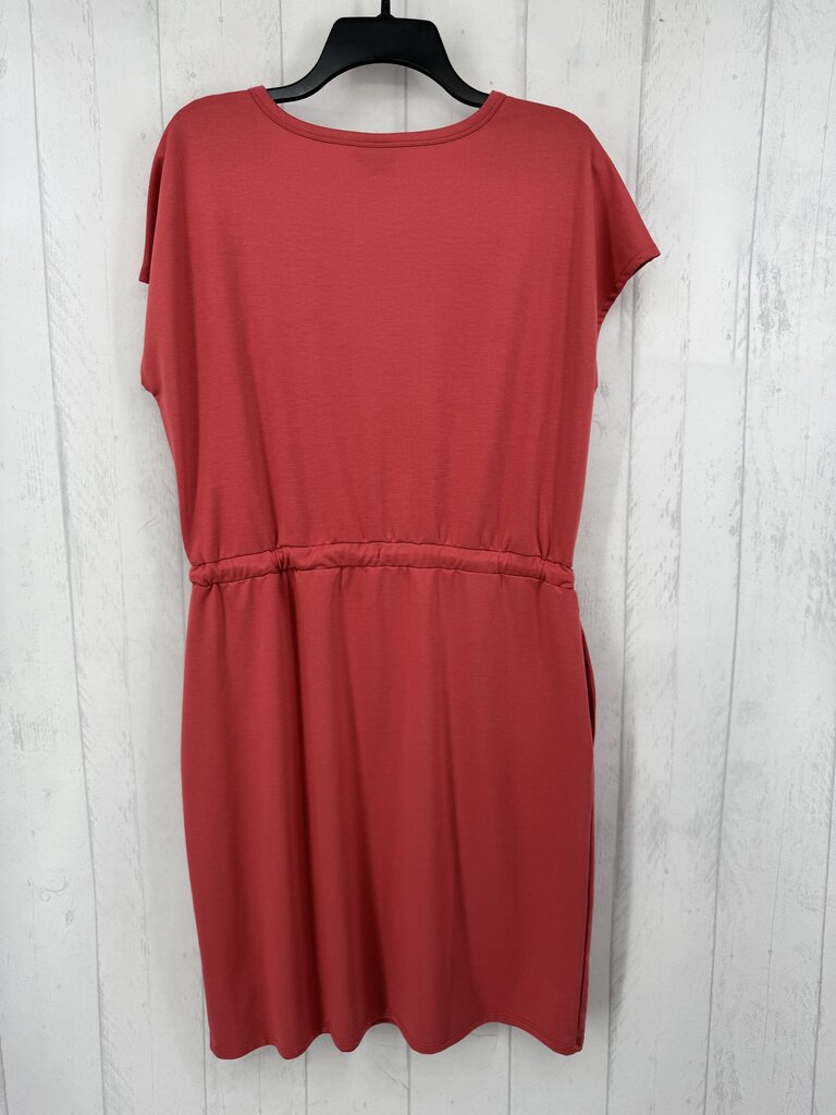 M v-neck drawstring waist s/s dress
