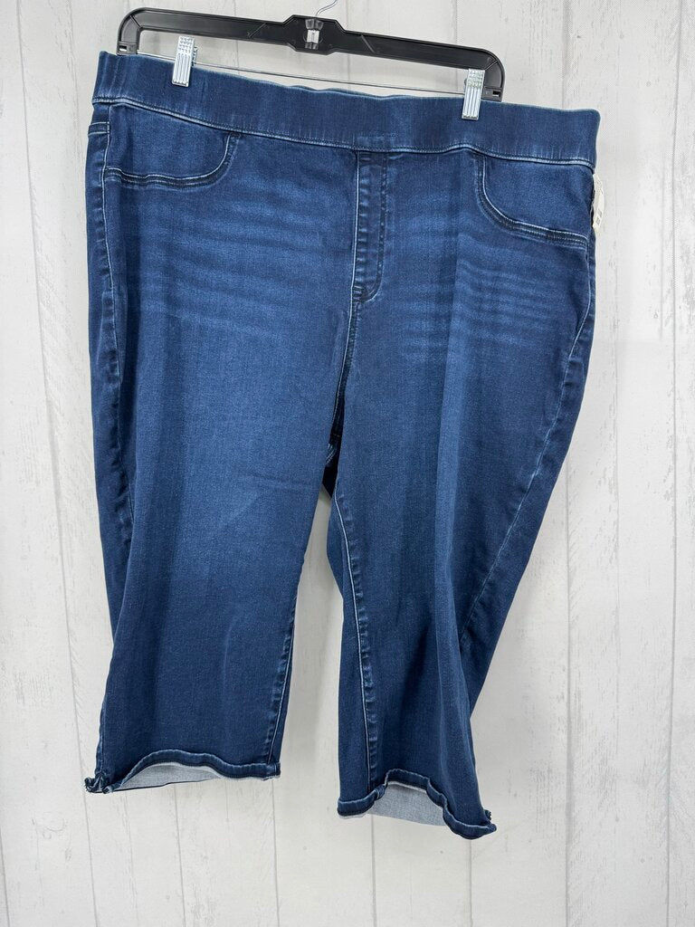 24 pull-on denim caprsi
