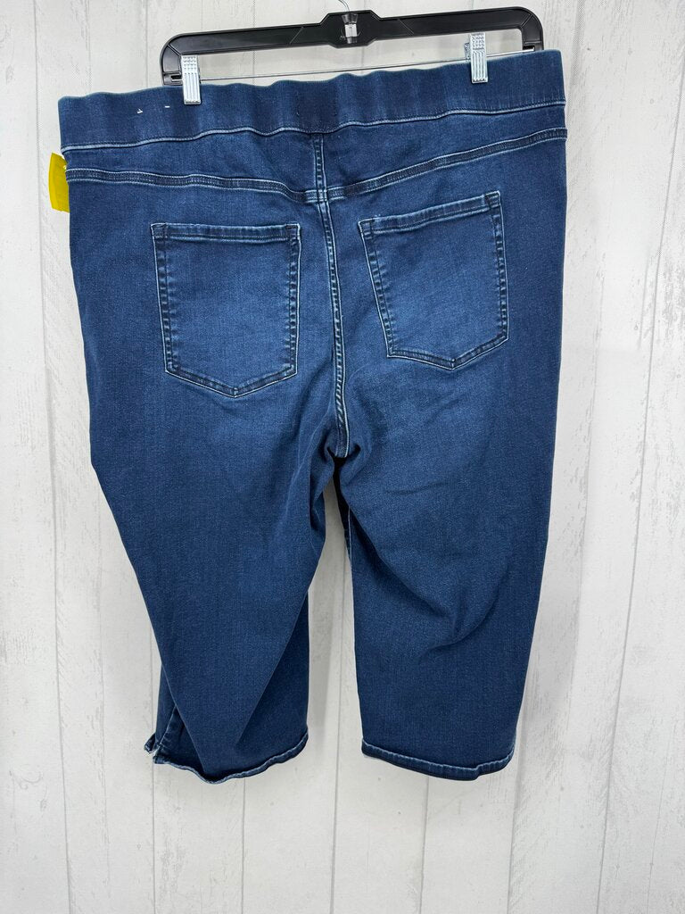 24 pull-on denim caprsi