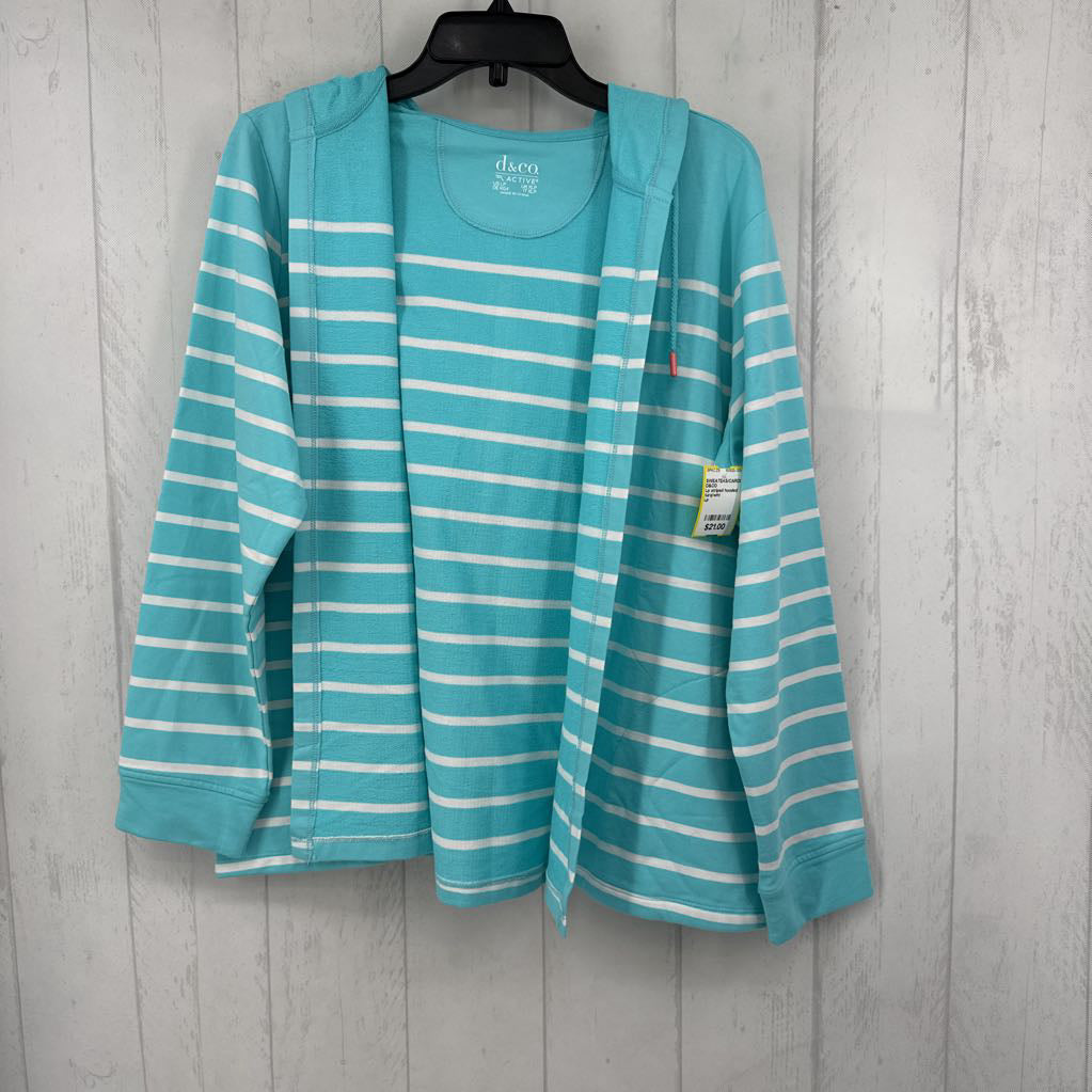 Lp striped hooded l/s cardi